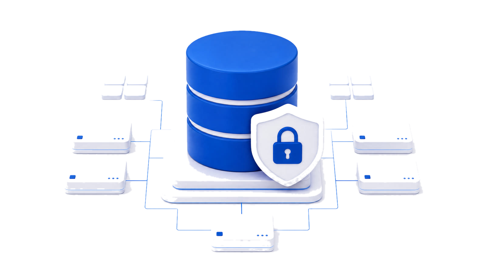Veilige, gestructureerde database met gekoppelde systemen